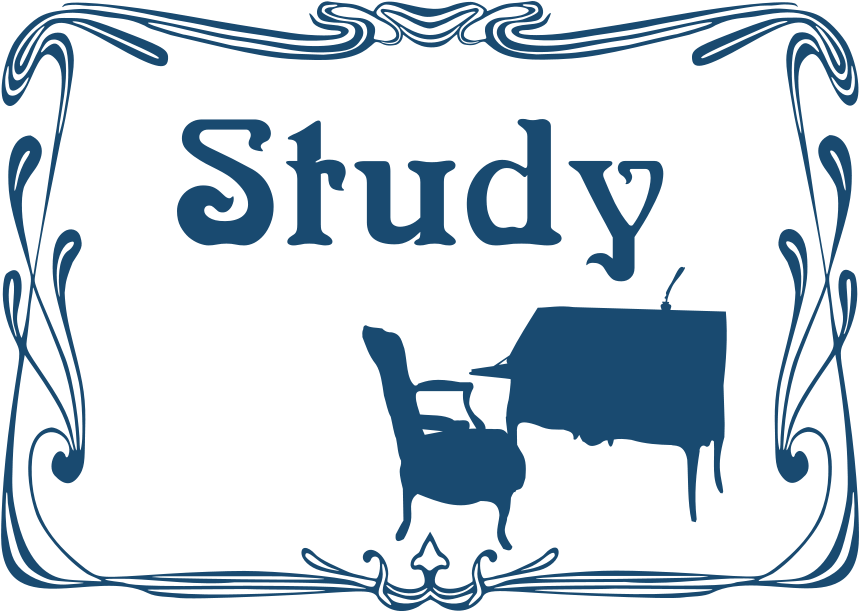 Study Room Door Sign Png Images - Study Room Door Sign (900x610)