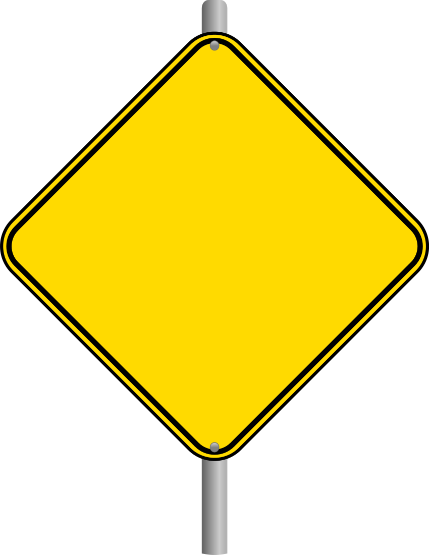 Blank - Newspaper - Clipart - Blank Road Sign Transparent (850x1100)
