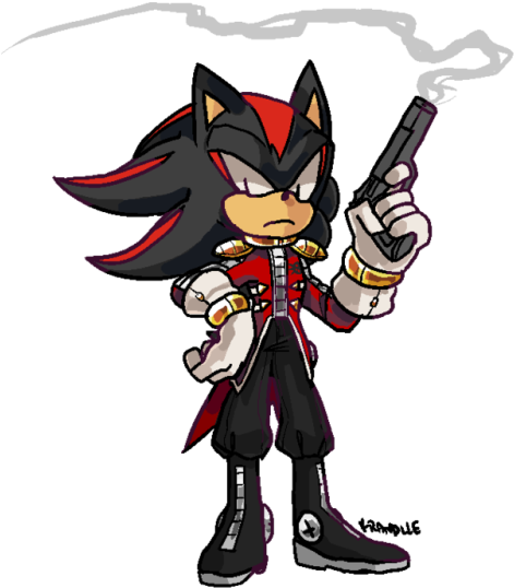 One Of @gunagentshadow 's Aus For Eggboss Shadow - Shadow The Hedgehog Au (500x584)