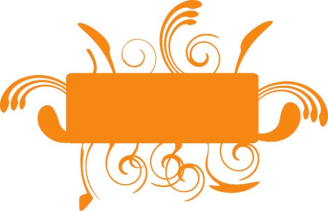 Orange, Banner, Blank, Decoration, Swirl - Orange Border Frame Png (640x411)