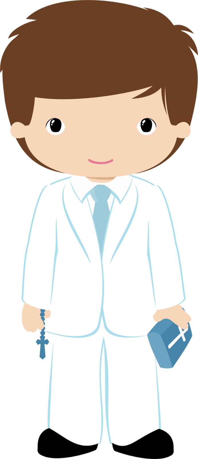 Boys In Their First Communion Clip Art - Clip Art Communion Boy Png (691x1600)