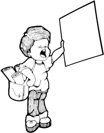 School Newspaper Clip Art - Marketing (350x438)