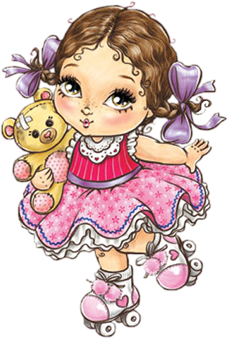 Chibi, Little Girls, Baby Boys, Painting On Fabric, - Boneca Jolie Em Ponto Cruz (330x490)