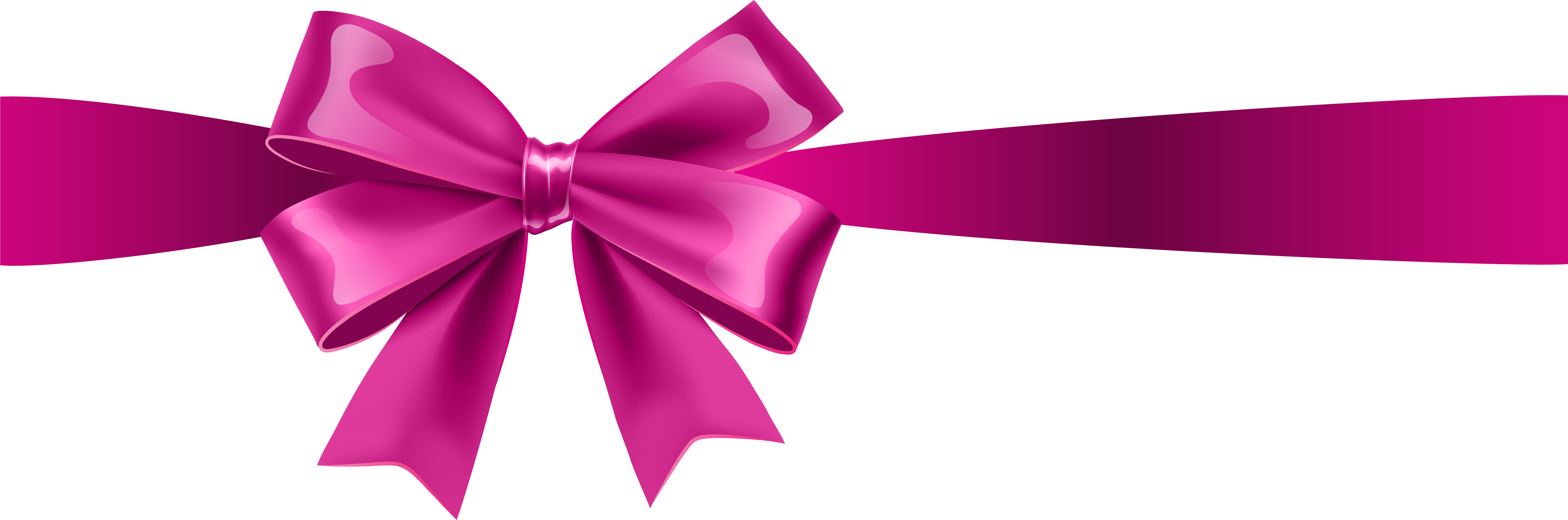 Other Popular Clip Arts - Pink Ribbon Bow Png (8000x2736)