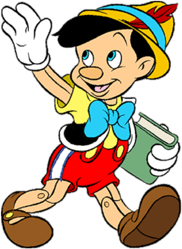 Резултат С Изображение За Desenho Do Pinóquio Colorido - Pinocchio Going To School (375x500)