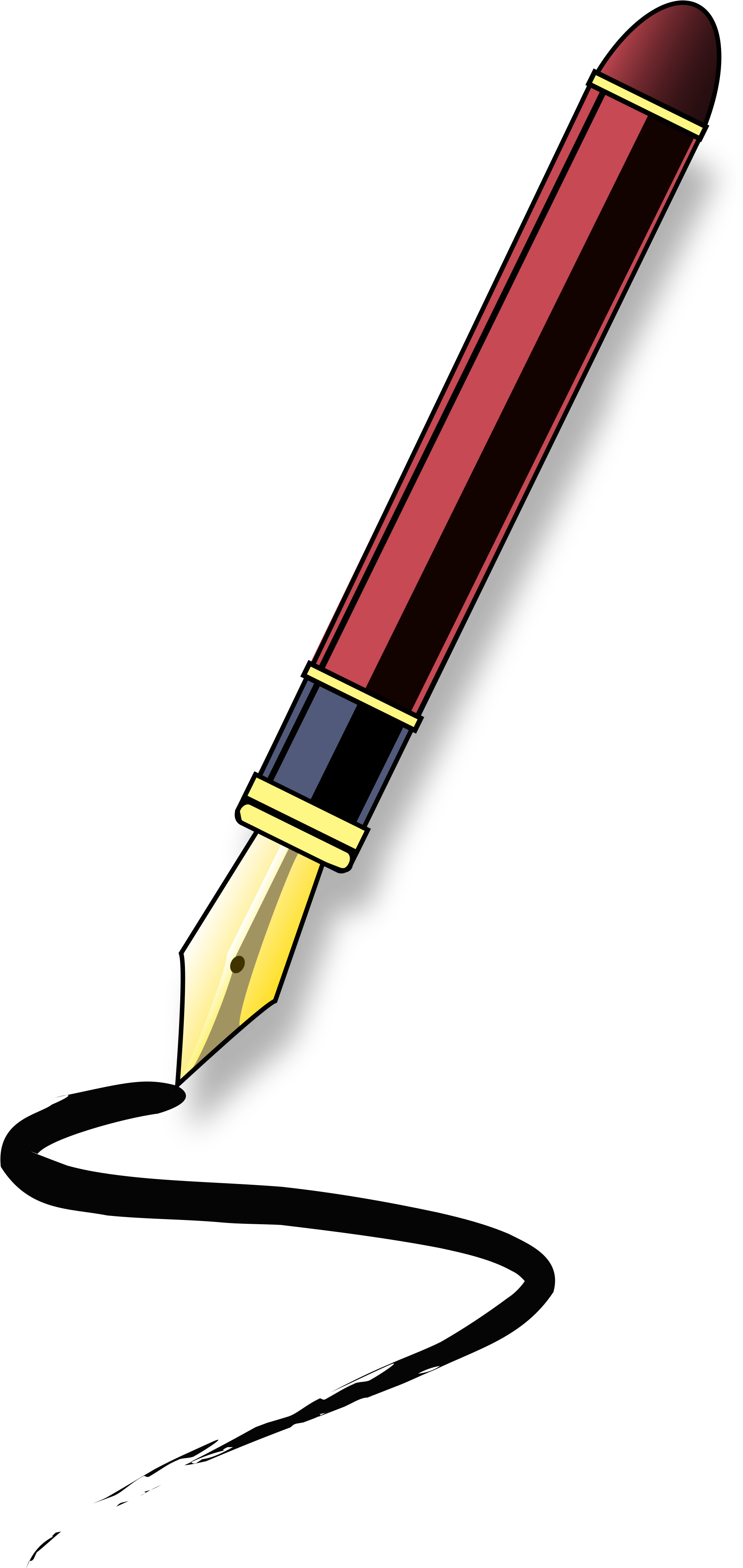 Journalist Clipart Writer - Pen Clipart Png (2000x4022)