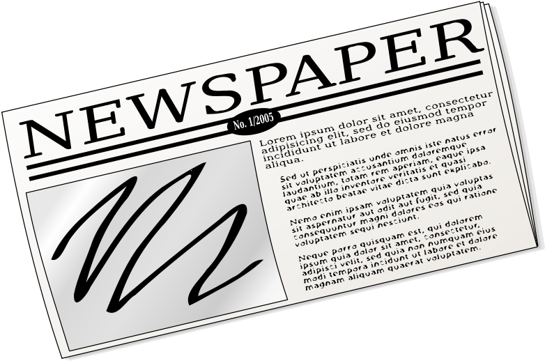 Similar Clip Art - Newspaper Clip Art (800x800)