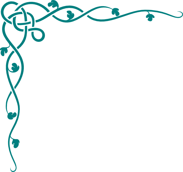Teal Border Clip Art At Clker - Clip Art Blue Borders (600x564)