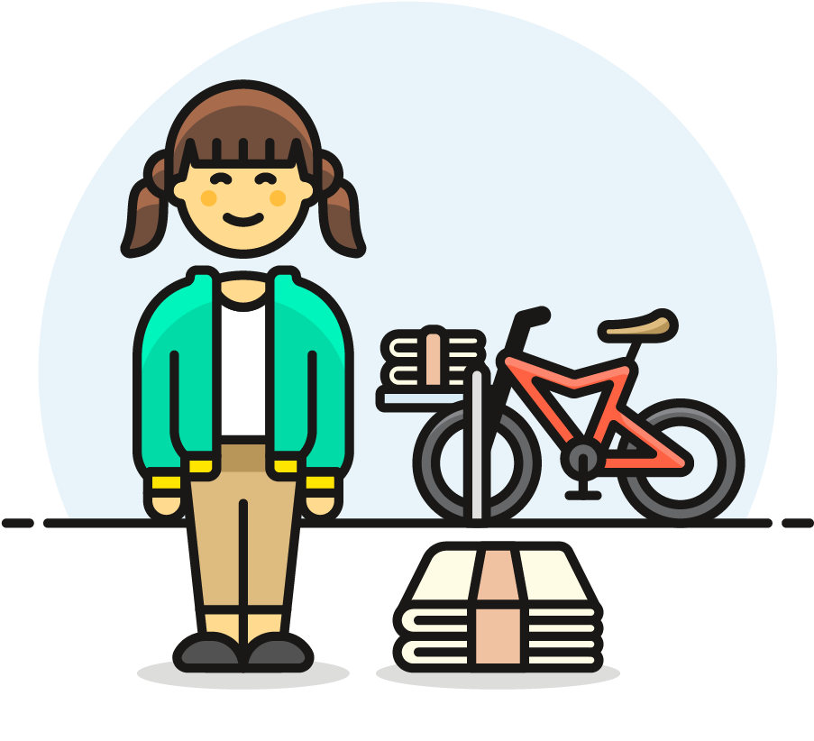 48 Newspaper Delivery Female Asian - Cartoon (1025x1148)