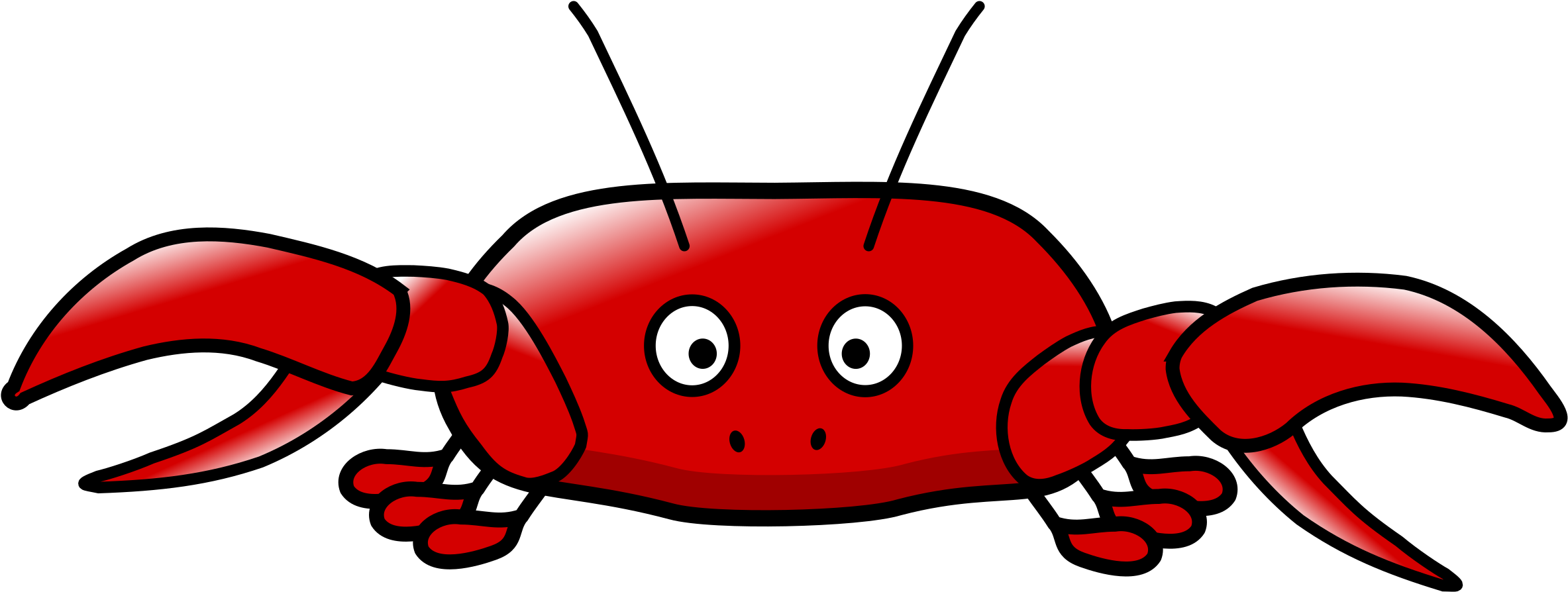 Big Image - Crab Clipart Free (2400x927)