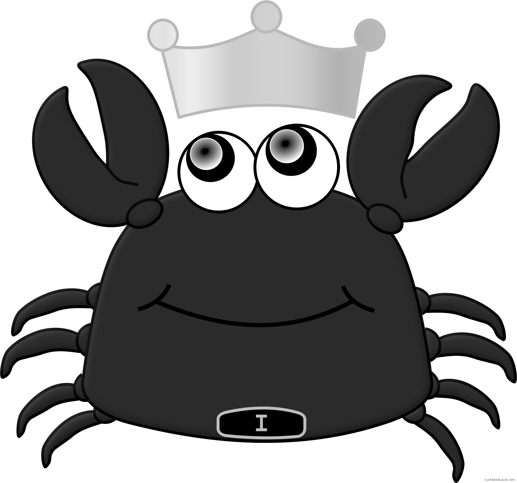 King Crab Animal Free Black White Clipart Images Clipartblack - Cartoon (2135x1994)