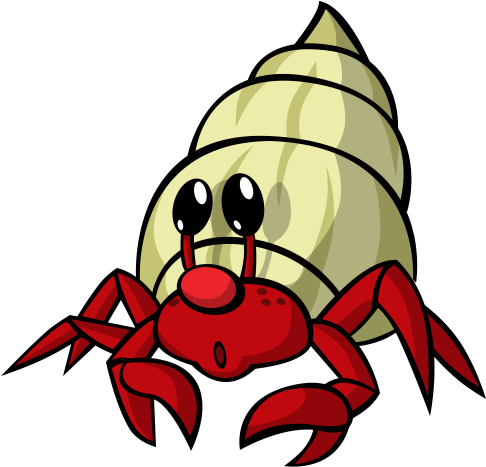 Cartoon Hermit Crab - Hermit Crab Clip Art (492x474)