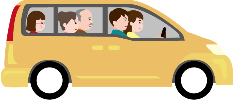 Family Carpool Cliparts - Carpooling Clipart (789x339)
