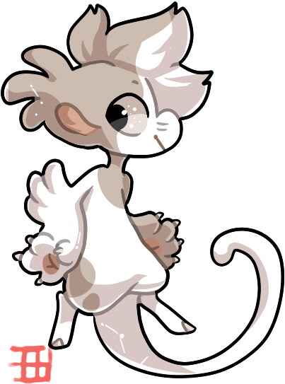 Crab-eating Fox Flower By Thekingdomofgriffia - Cartoon (448x735)