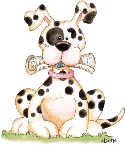 Stuffed Animal Clipart Silly Cartoon - Laurie Furnell Dogs (439x515)