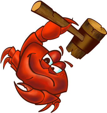 Smashin Crab Collapsed Logo - Crab (351x368)