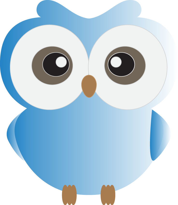 Cute Blue Owl Clipart - Baby Blue Owls Clip Arts (738x849)