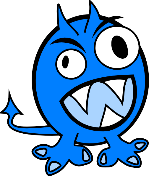 Blue Monster Clipart - Water Monster Clip Art (504x594)