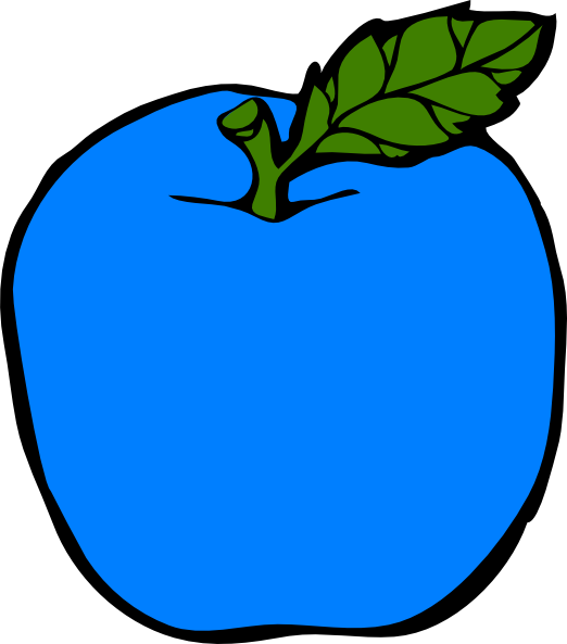 Blue Apple Clipart - Blue Apple Clipart (522x593)