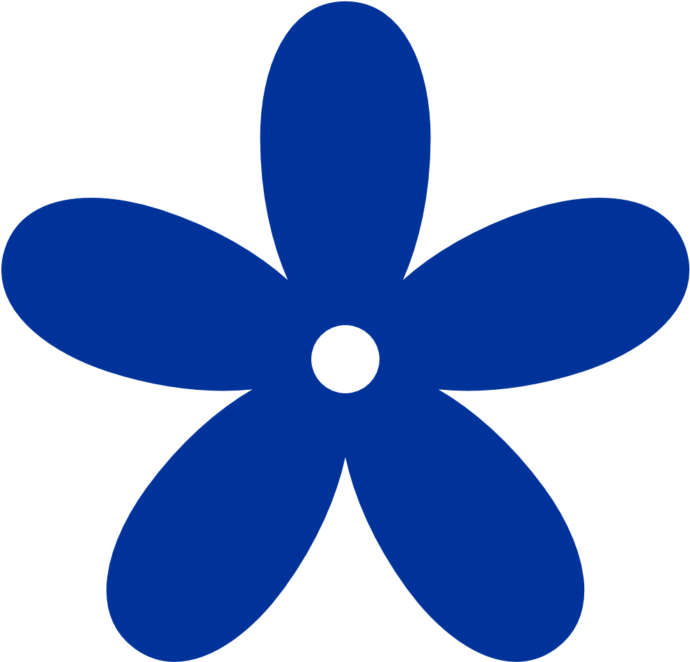 Displaying 13 Images For Blue Flower Clip Art - Dark Blue Flower Clipart (999x990)