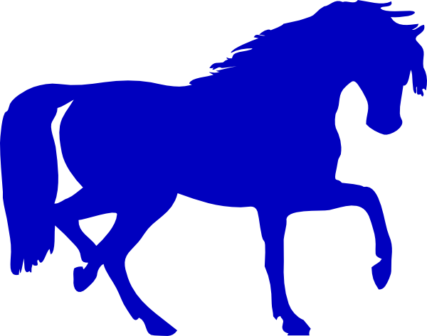 28 Collection Of Blue Horse Clipart - Horse Silhouette Clip Art (600x473)