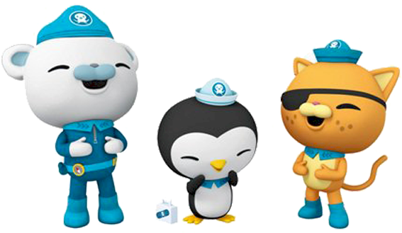 Hermit Crab Clipart Octonauts - 48 Octonauts Sea Animals Stand Up Characters Edible (576x328)