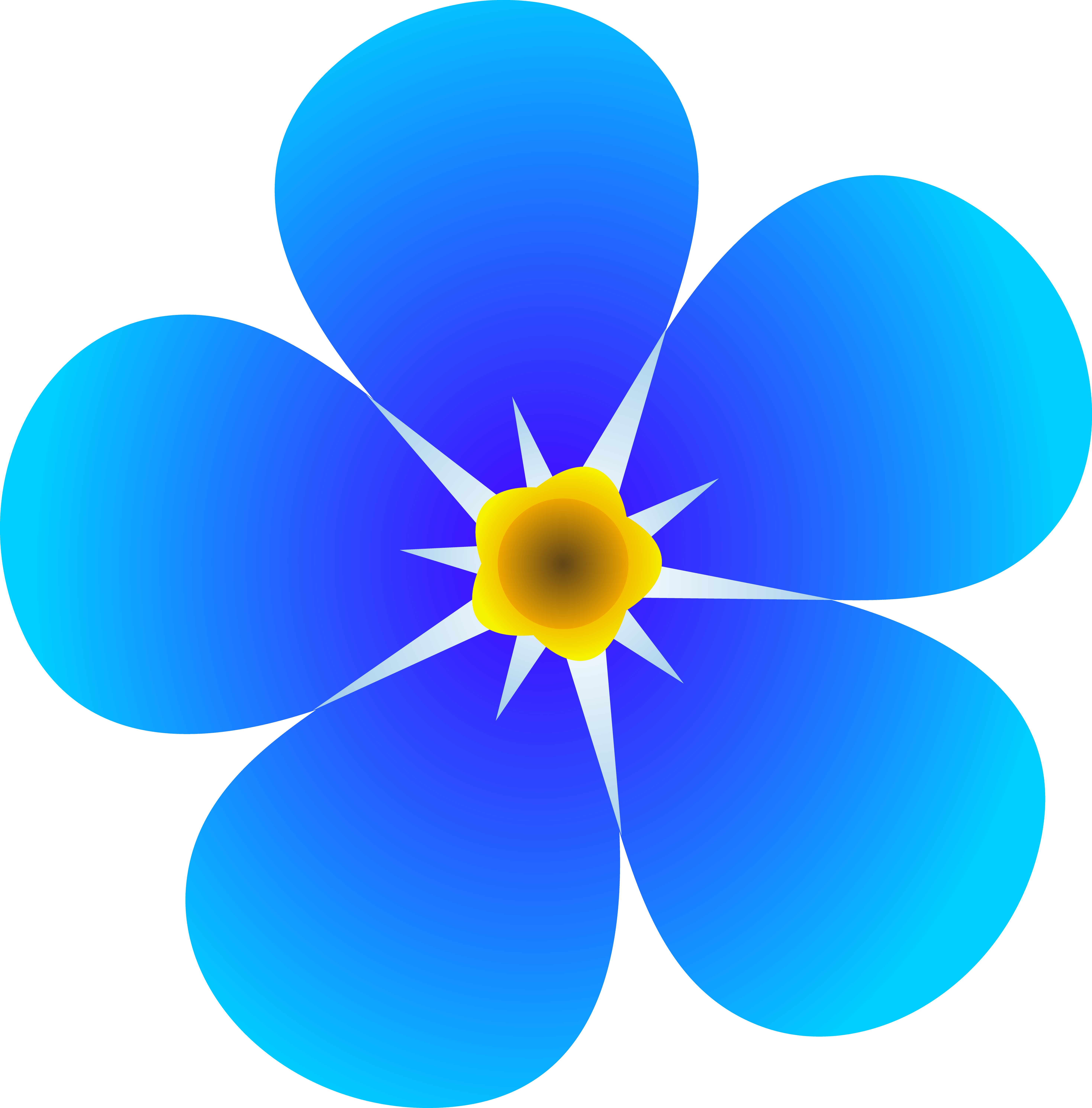 Spring Flower Pot Clipart - Dementia Forget Me Not (5874x5959)