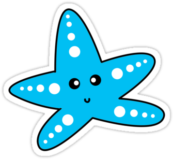 Blue Whale Clipart Blue Starfish - Blue Starfish Clipart (375x360)