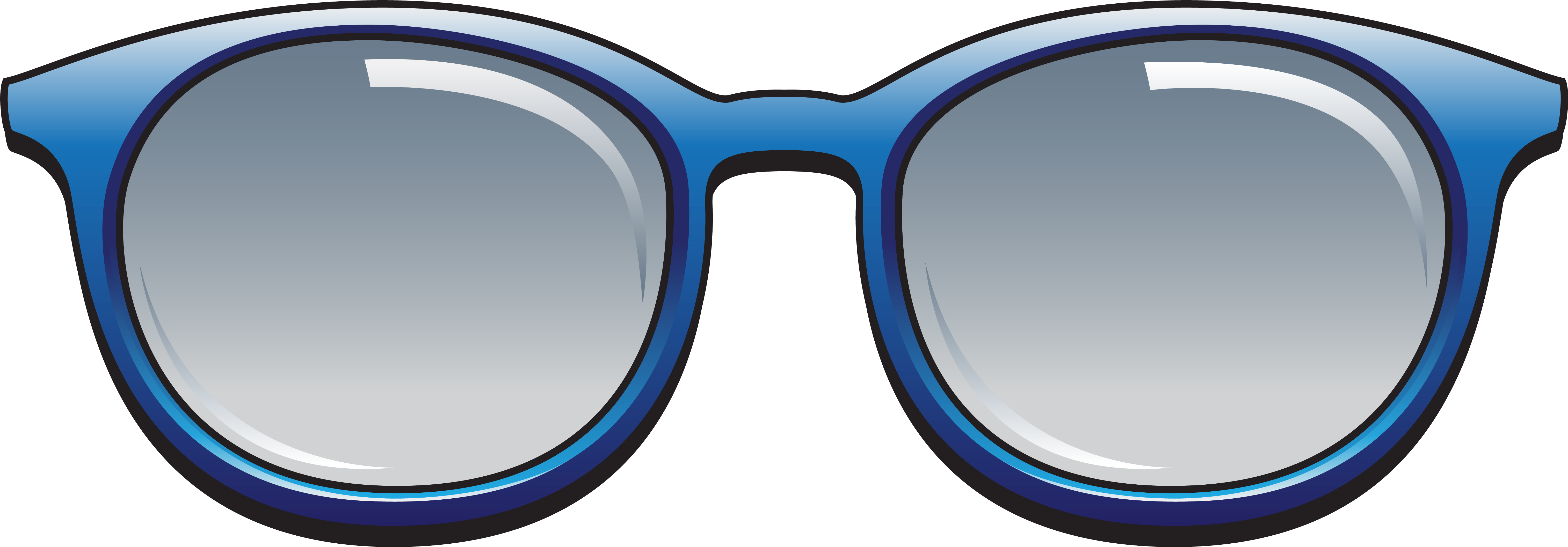 Sunglasses Clipart Blue - Sun Glasses Png Clipart (6213x2167)