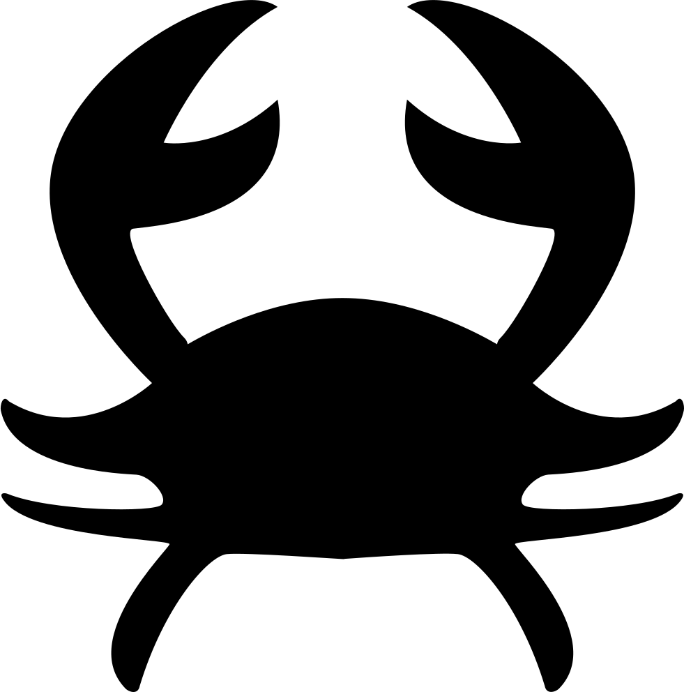 Cancer Astrological Sign Of Crab Silhouette Comments - Silhouette Crabe (981x992)