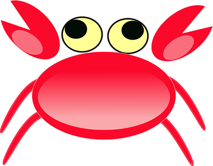 Crab Animal Cartoon Eyes Cancer Simple Cra - Zodiac Sign Most Likely To Be Vegan (436x340)