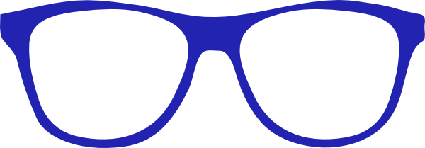 Sunglasses Clipart Blue - Glasses Clip Art Blue (600x209)