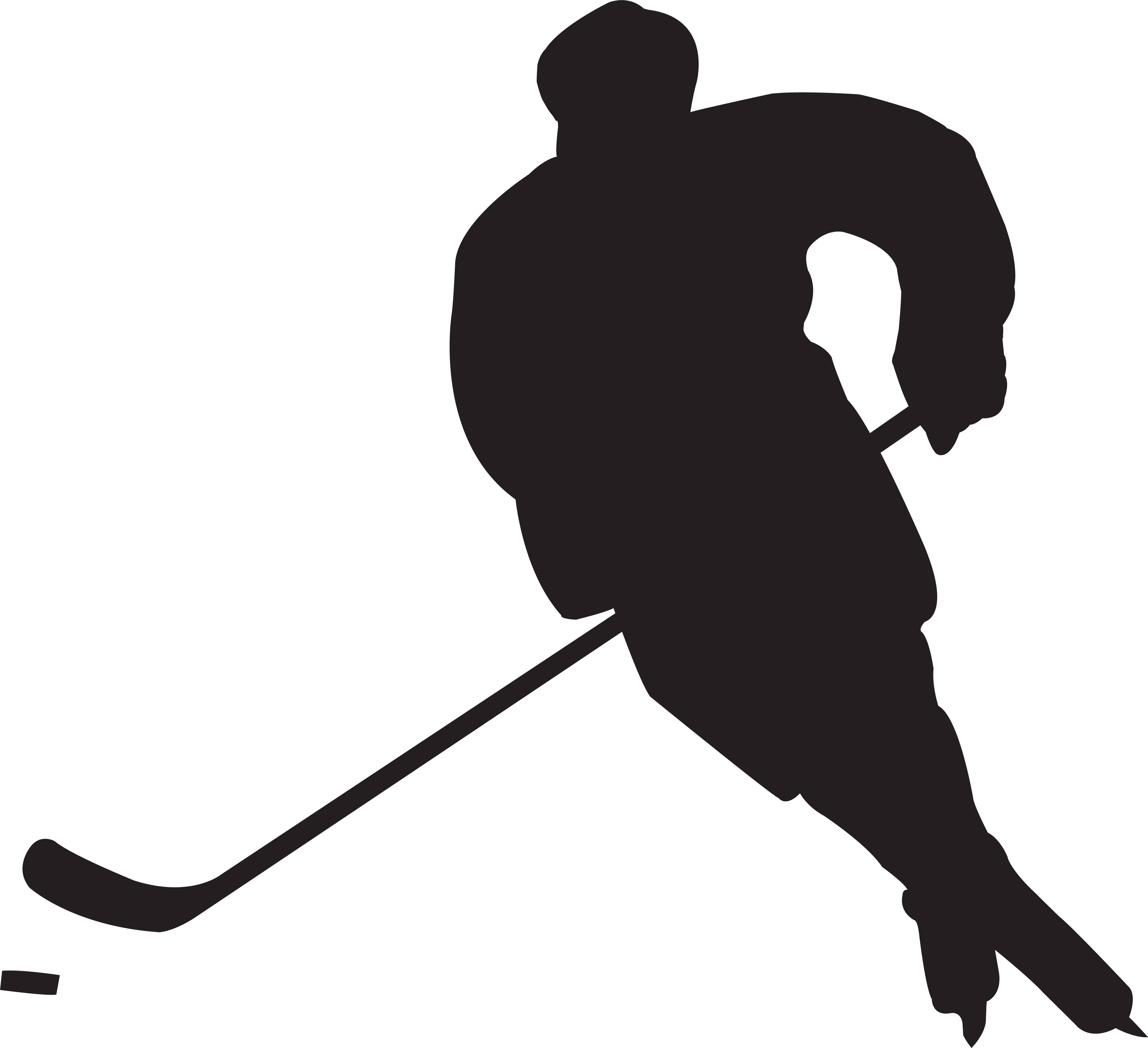 Hockey Player Silhouette Png Clip Art - Hockey Player Silhouette Png Clip Art (8000x7307)