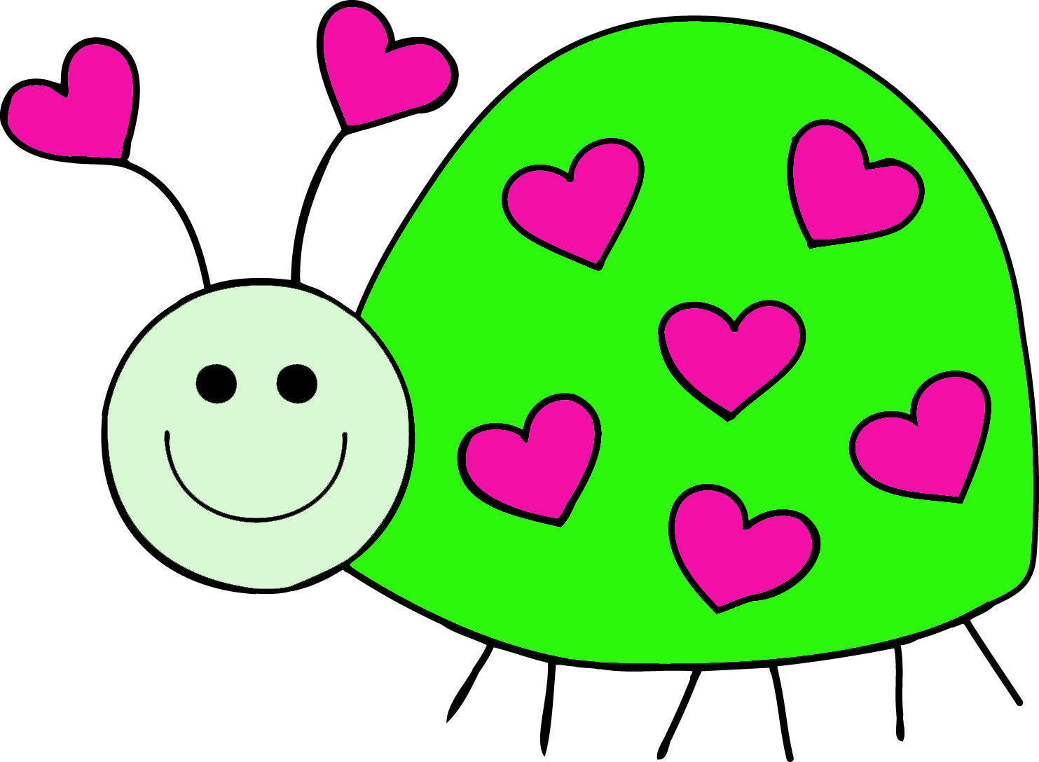 Cute Bugs Clipart - Love Bugs Clip Art (1483x1088)