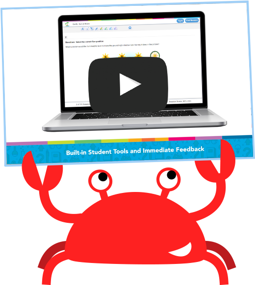 Practice California Students And Educators Love - Study Island Crab Gif (894x600)