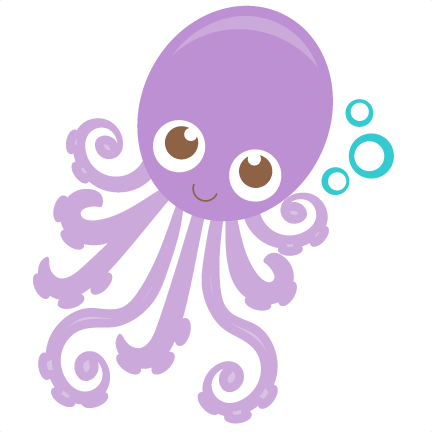 Octopus Svg Scrapbook Cut File Cute Clipart Files For - Cute Sea Creatures Png (432x432)