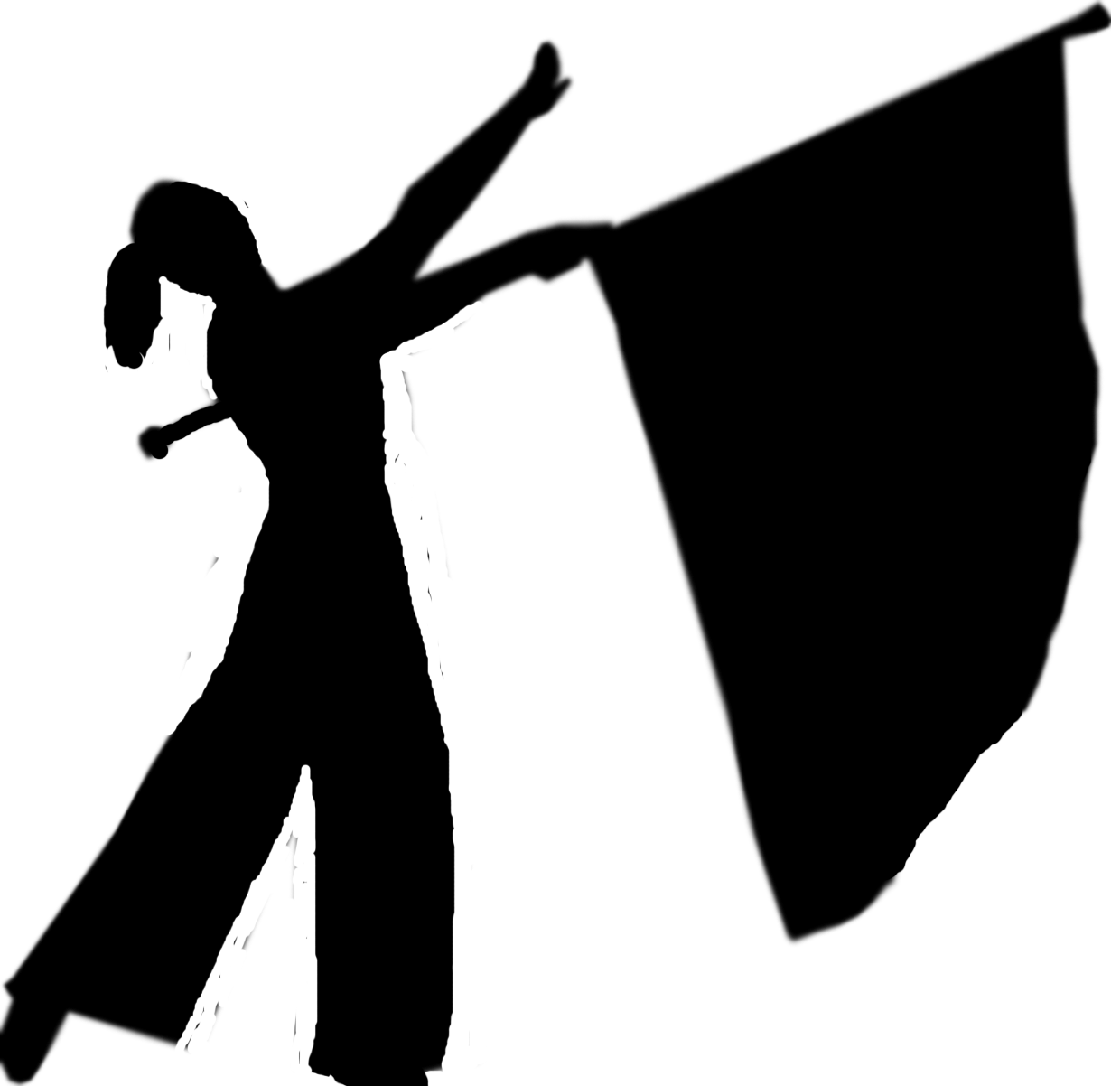 Color Guard Silhouette 2 - Color Guard Clip Art (1230x1202)