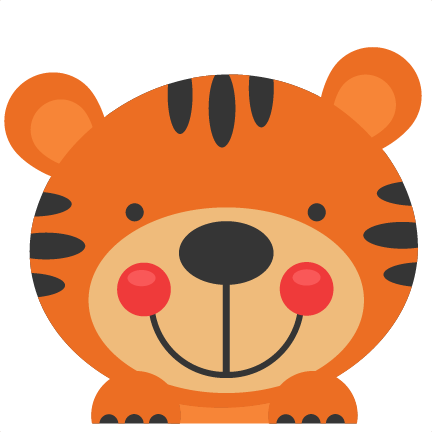 Peeking Tiger Svg Scrapbook Cut File Cute Clipart Files - Animals Peeking Clipart (432x432)