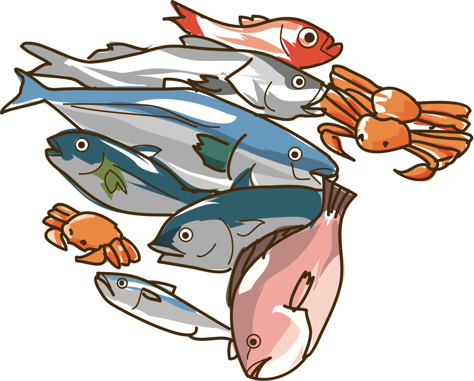 Clipart Seafood - Clipart Seafood (1522x1224)