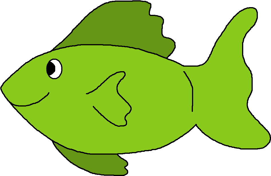 Animal Clipart Images - Green Fishes Clipart (973x644)