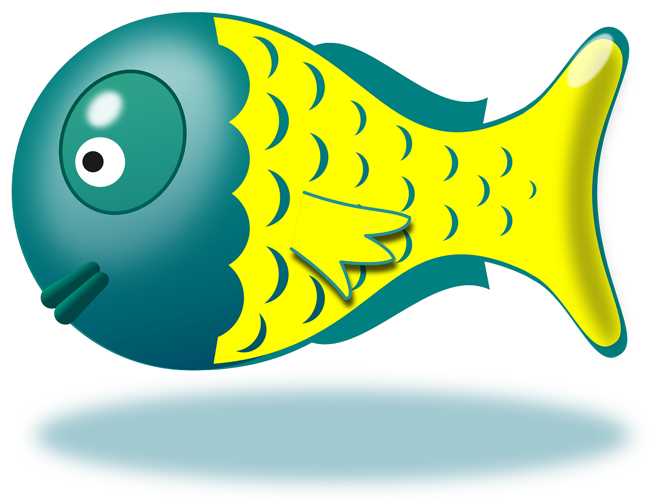 Cartoon Baby Fish Clip Art - Cartoon Fish With Transparent Background (1280x986)