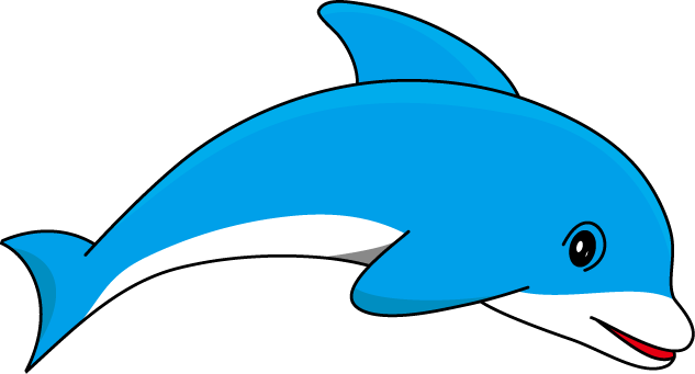 Dolphin Blowing Water Out Of Its Blowhole Clipart Png - Clip Art Dolphin (633x341)