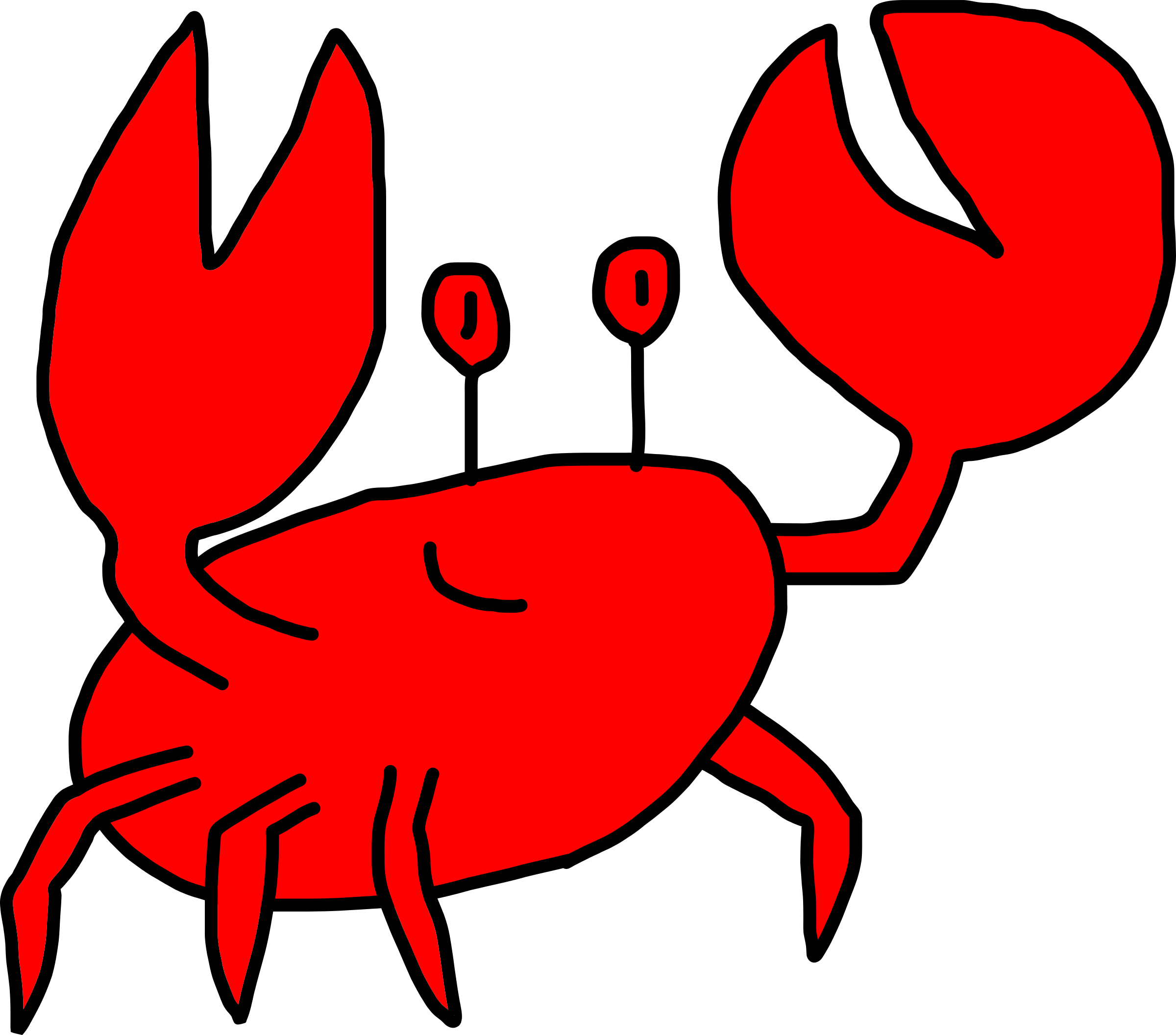Crabs With Invisible Backgrounds Clipart (2400x2113)