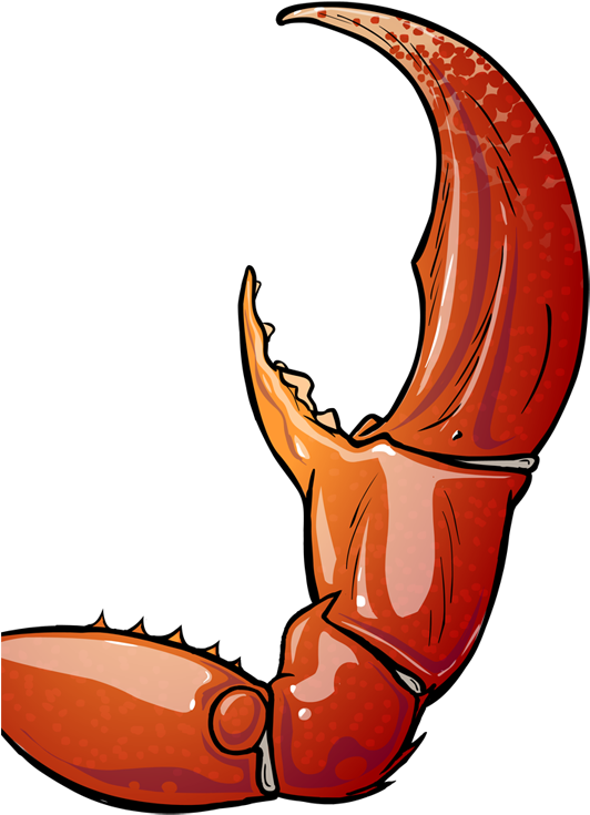 Crab Clipart Crab Claw - Cartoon Crab Claw (600x802)