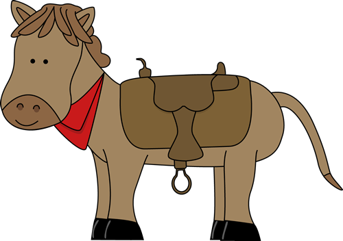 Western Horse Clipart - Ride A Horse Clipart (500x352)