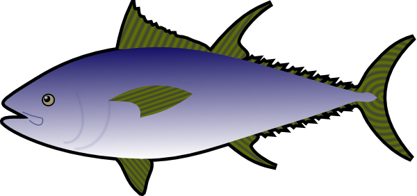 Tuna Fish Clip Art At - Gambar Ikan Tuna Kartun (600x282)