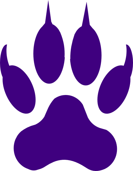 Tiger Claw Clip Art At Clker - Lion Footprint (560x720)