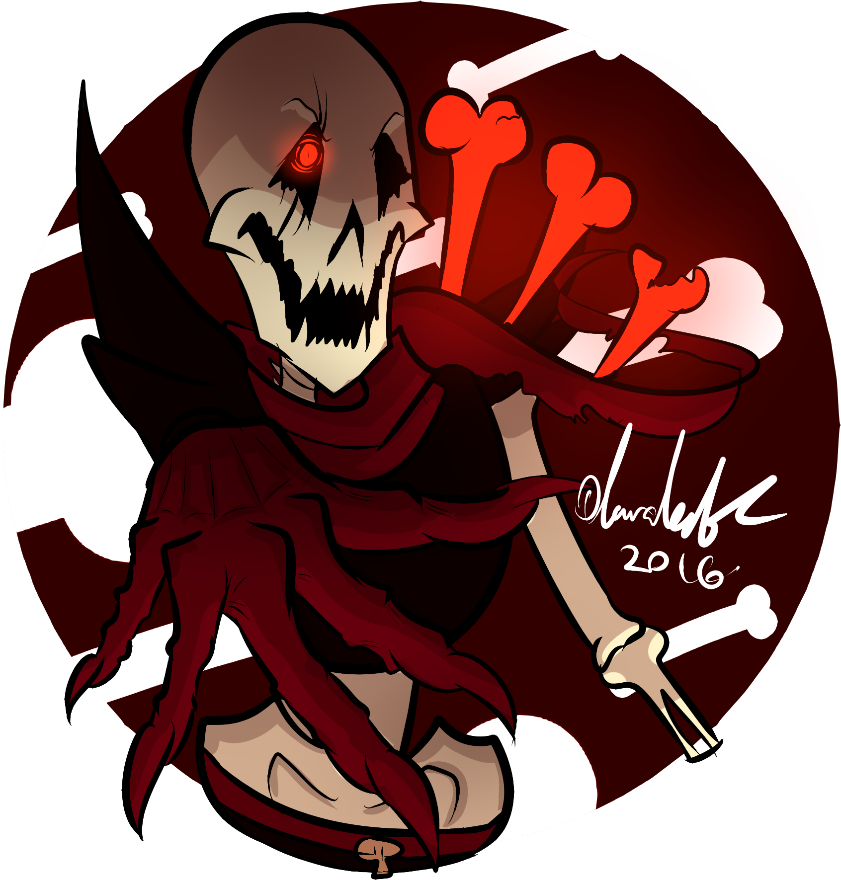 A Better Underfell Papyrus Drawing By Rag Tag - Illustration (2000x2000)