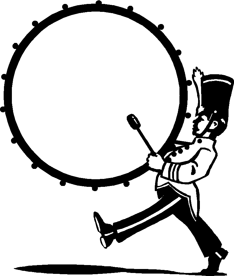 Bass Cliparts - Bass Drum Marching Band (768x907)