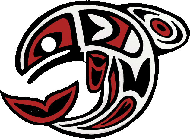 Pacific Northwest Salmon Art - Pacific Northwest Indian Art (648x506)